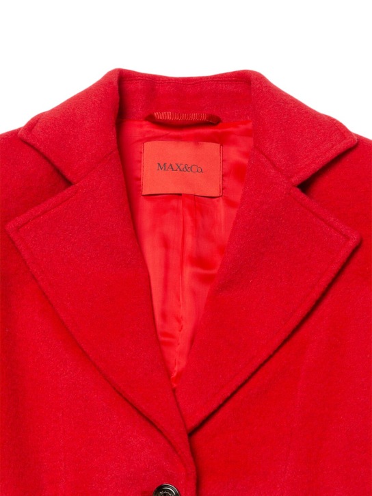 MAX&Co.: Cappotto in lana con cintura - Rosso - kids-girls_1 | Luisa Via Roma