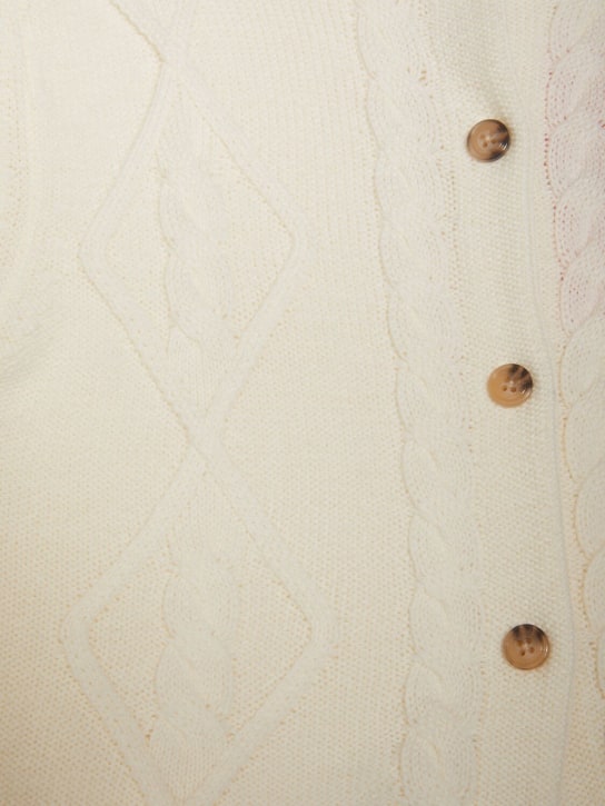 MAX&Co.: Wool blend knit cardigan - Beyaz - kids-girls_1 | Luisa Via Roma