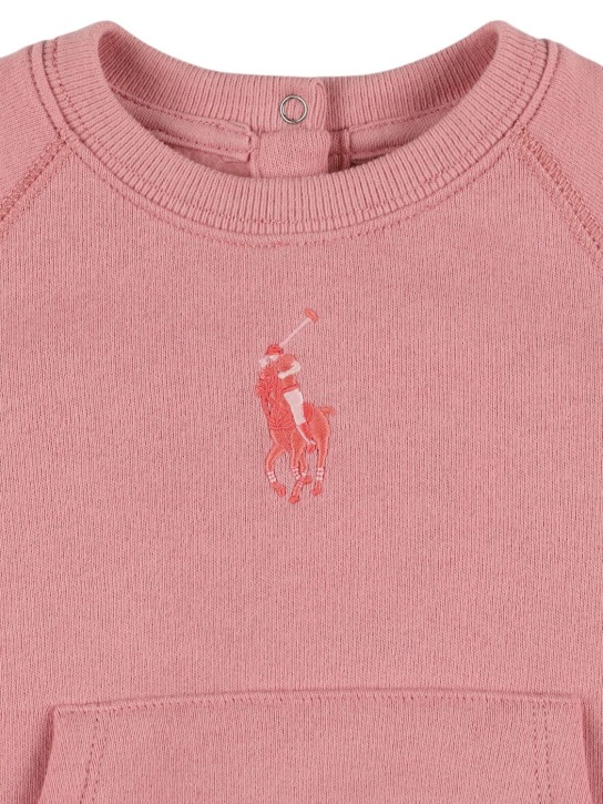 Polo Ralph Lauren: Cotton blend sweatshirt & sweatpants - Pink - kids-girls_1 | Luisa Via Roma
