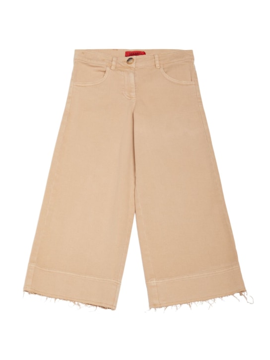 MAX&Co.: Stretch cotton pants - Beige - kids-girls_0 | Luisa Via Roma