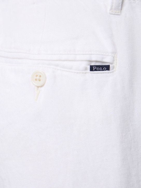Polo Ralph Lauren: Linen straight pants - Ceramic White - men_1 | Luisa Via Roma