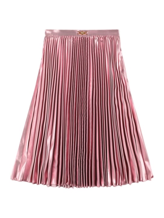 Versace: Poly blend twill maxi skirt - Pink - kids-girls_0 | Luisa Via Roma