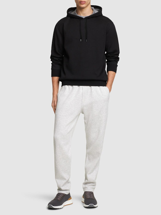 Brunello Cucinelli: Leisure sweatshirt - Black - men_1 | Luisa Via Roma