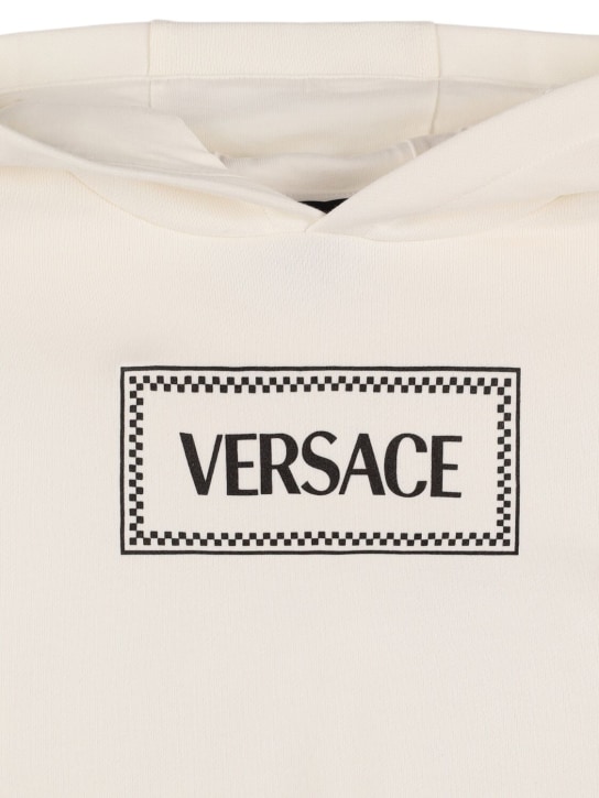 Versace: コットンフーデッドスウェットシャツ - kids-boys_1 | Luisa Via Roma