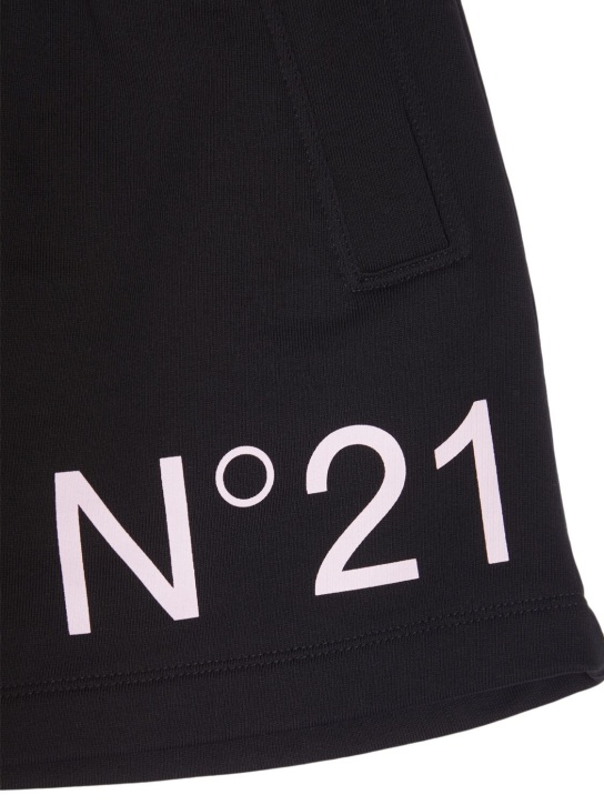 N°21: Gonna in cotone stampato - Nero - kids-girls_1 | Luisa Via Roma