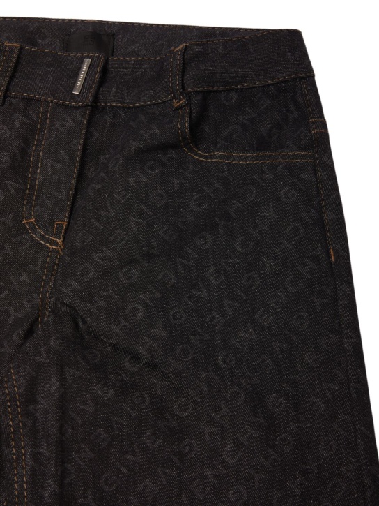 Givenchy: Jeans in denim di cotone con logo - kids-girls_1 | Luisa Via Roma