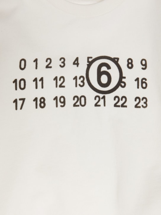 MM6 Maison Margiela: コットンジャージースウェットシャツ - kids-girls_1 | Luisa Via Roma