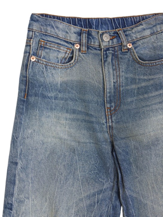 MM6 Maison Margiela: Jeans in denim di cotone - Blu - kids-girls_1 | Luisa Via Roma