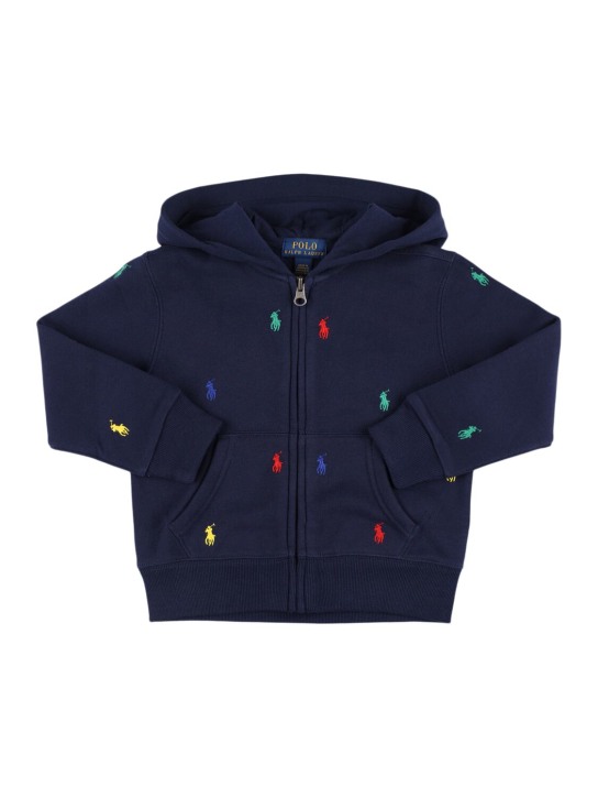 Polo Ralph Lauren: Felpa in misto cotone con logo - kids-girls_0 | Luisa Via Roma