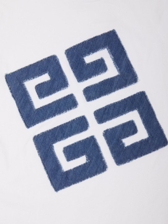 Givenchy: Embroidered cotton jersey t-shirt - kids-boys_1 | Luisa Via Roma