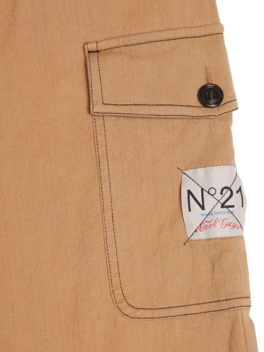 N°21: Pantaloni cargo dritti in misto cotone - Beige - kids-boys_1 | Luisa Via Roma