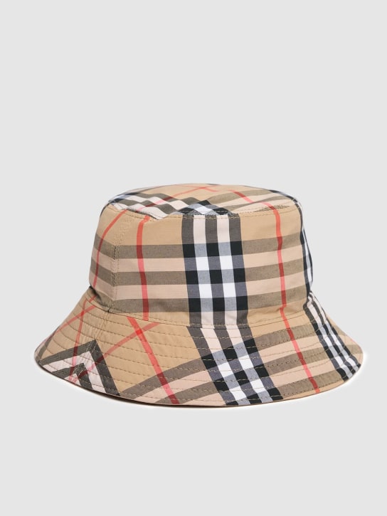 Burberry: Cappello bucket reversibile in cotone - Beige - kids-boys_1 | Luisa Via Roma