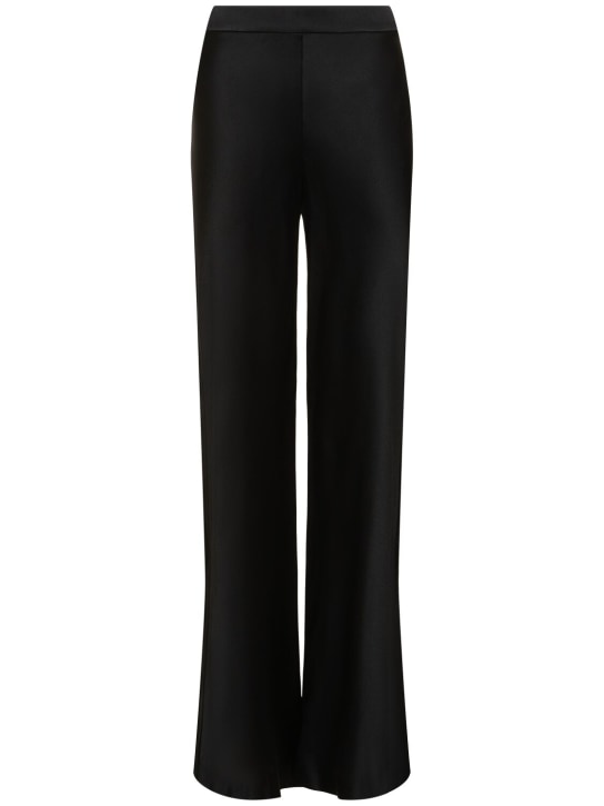 Alberta Ferretti: Satin flared pants - women_0 | Luisa Via Roma