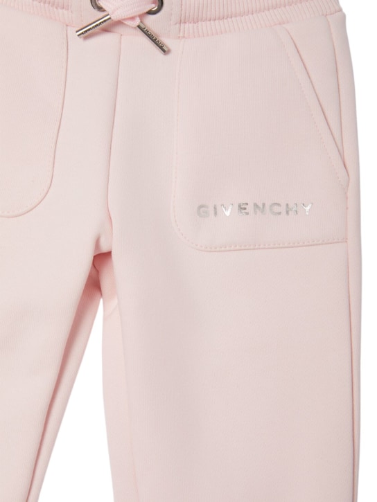 Givenchy: Pantaloni in felpa di misto cotone - Rosa Chiaro - kids-girls_1 | Luisa Via Roma