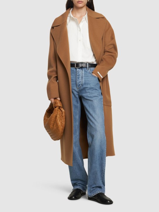 Sportmax: Veleno double breast belted wool coat - women_1 | Luisa Via Roma