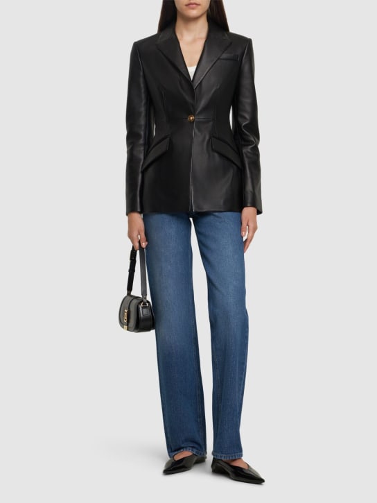 Versace: Nappa leather jacket - women_1 | Luisa Via Roma
