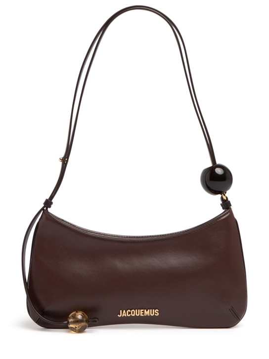 Jacquemus: Le Bisou Perle leather shoulder bag - women_0 | Luisa Via Roma