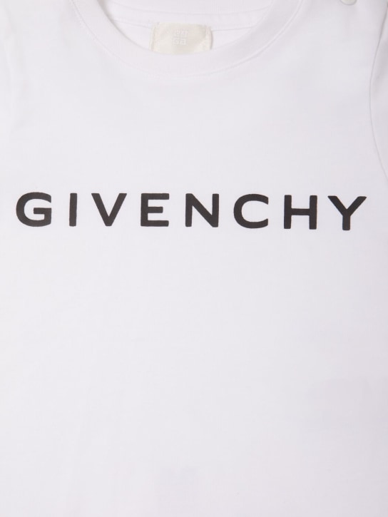 Givenchy: Printed cotton jersey t-shirt - White - kids-boys_1 | Luisa Via Roma