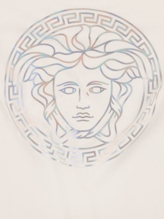 Versace: コットンジャージーTシャツ - kids-girls_1 | Luisa Via Roma