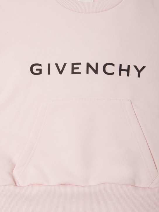 Givenchy: Cotton blend crewneck sweatshirt - kids-girls_1 | Luisa Via Roma