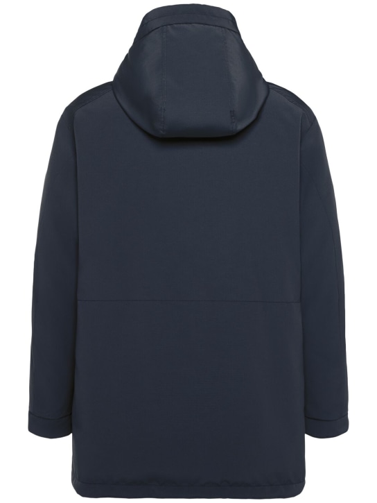 Moncler: Lange Daunenjacke aus Technostoff und Baumwolle - men_4 | Luisa Via Roma