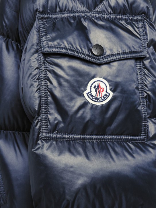 Moncler: Lange Daunenjacke aus Technostoff und Baumwolle - men_7 | Luisa Via Roma