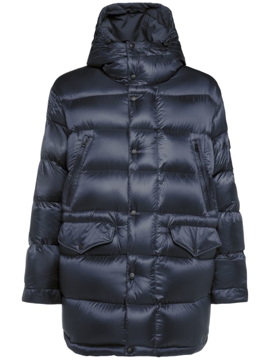 Moncler: Lange Daunenjacke aus Technostoff und Baumwolle - men_6 | Luisa Via Roma