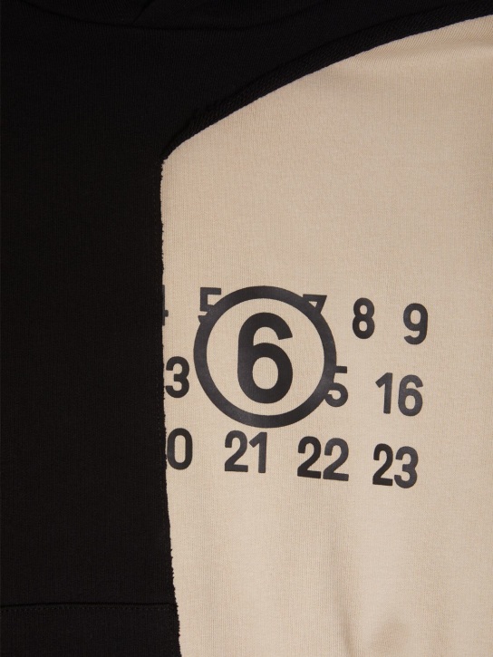 MM6 Maison Margiela: Sudadera de jersey de algodón con capucha - kids-girls_1 | Luisa Via Roma