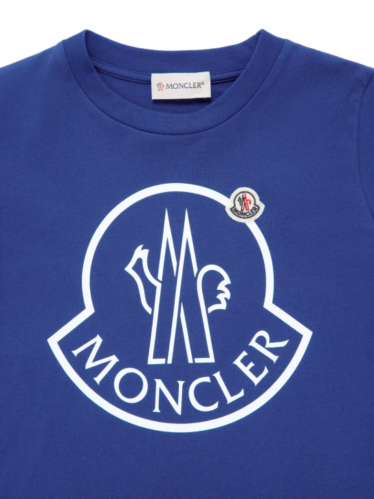 Moncler: Logo cotton t-shirt - kids-boys_1 | Luisa Via Roma