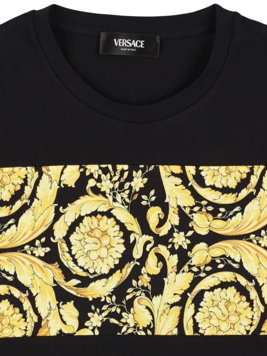 Versace: Cotton jersey t-shirt w/ insert - kids-boys_1 | Luisa Via Roma