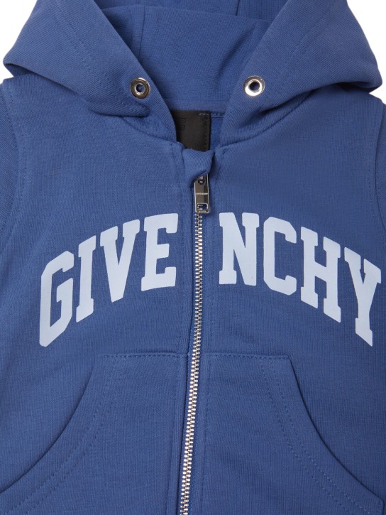 Givenchy: コットンブレンドジップアップスウェットシャツ - kids-boys_1 | Luisa Via Roma