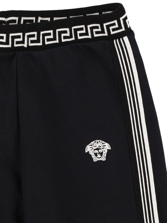 Versace: Embroidered cotton sweatpants - kids-boys_1 | Luisa Via Roma