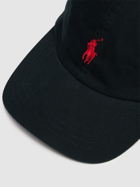 Polo Ralph Lauren: Cappello baseball in gabardina di cotone con logo - kids-girls_1 | Luisa Via Roma