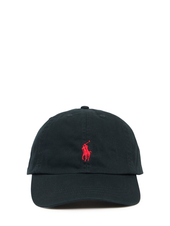 Polo Ralph Lauren: Cappello baseball in gabardina di cotone con logo - kids-girls_0 | Luisa Via Roma