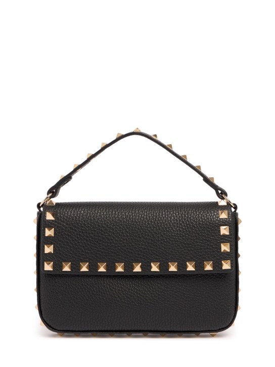 Valentino Garavani: Small Rockstud leather top handle bag - women_0 | Luisa Via Roma
