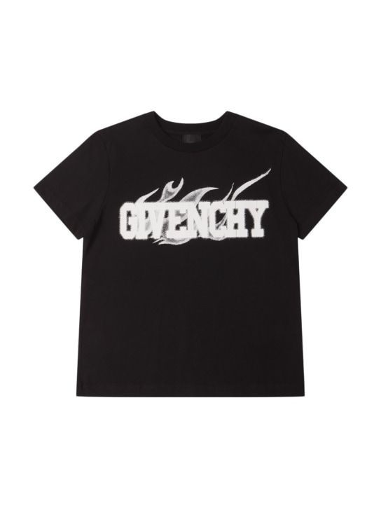 Givenchy: Printed cotton jersey t-shirt - kids-boys_0 | Luisa Via Roma