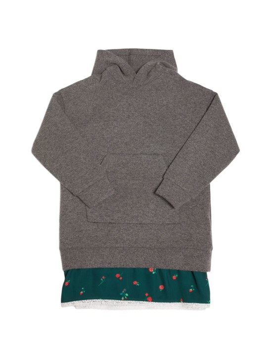 N°21: Abito in misto lana con cappuccio - Grigio - kids-girls_0 | Luisa Via Roma