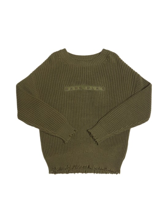 MM6 Maison Margiela: Wool blend sweater - kids-girls_0 | Luisa Via Roma