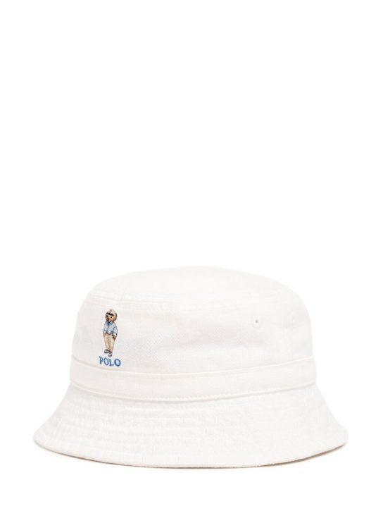 Polo Ralph Lauren: Cappello bucket in gabardina di cotone stampata - kids-girls_0 | Luisa Via Roma