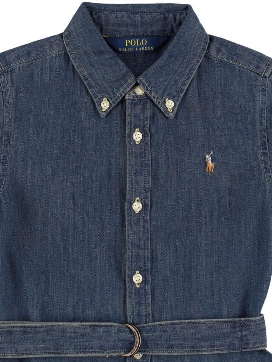 Polo Ralph Lauren: Vestito in denim di cotone - kids-girls_1 | Luisa Via Roma