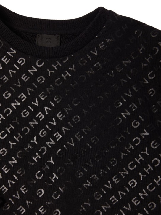 Givenchy: Felpa in misto cotone - Nero - kids-girls_1 | Luisa Via Roma