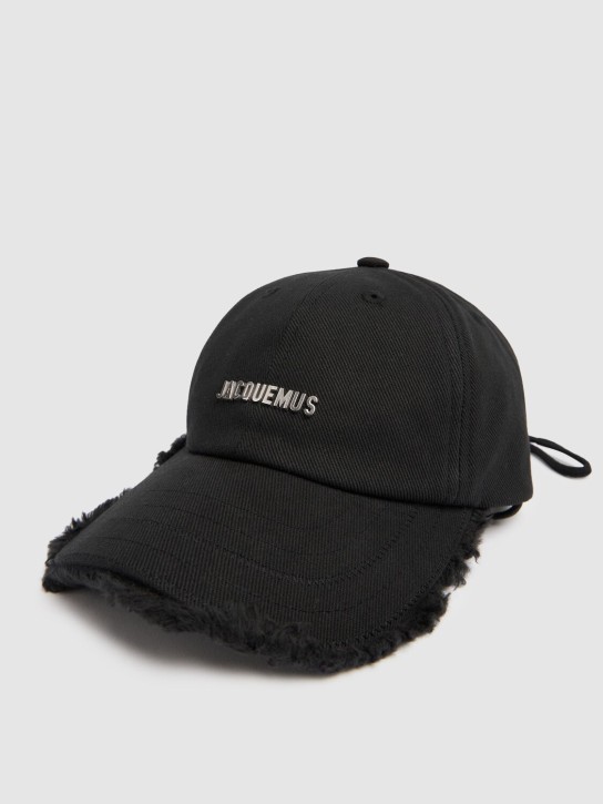 Jacquemus: La Casquette Artichaut cotton hat - Black - women_1 | Luisa Via Roma