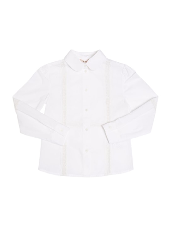 N°21: Camicia in popeline di cotone - Bianco - kids-girls_0 | Luisa Via Roma
