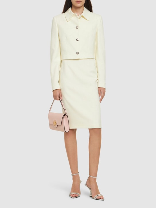 Versace: Viscose & silk jacket - White - women_1 | Luisa Via Roma