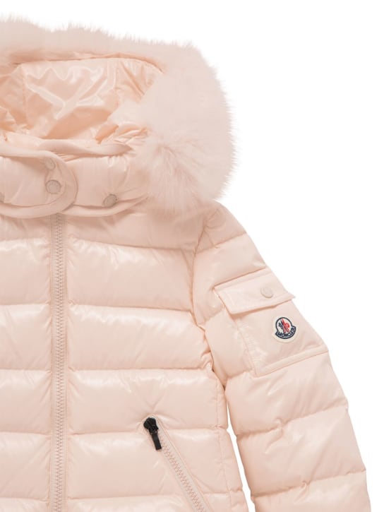 Moncler: Badyf nylon down jacket - Beige - kids-girls_1 | Luisa Via Roma