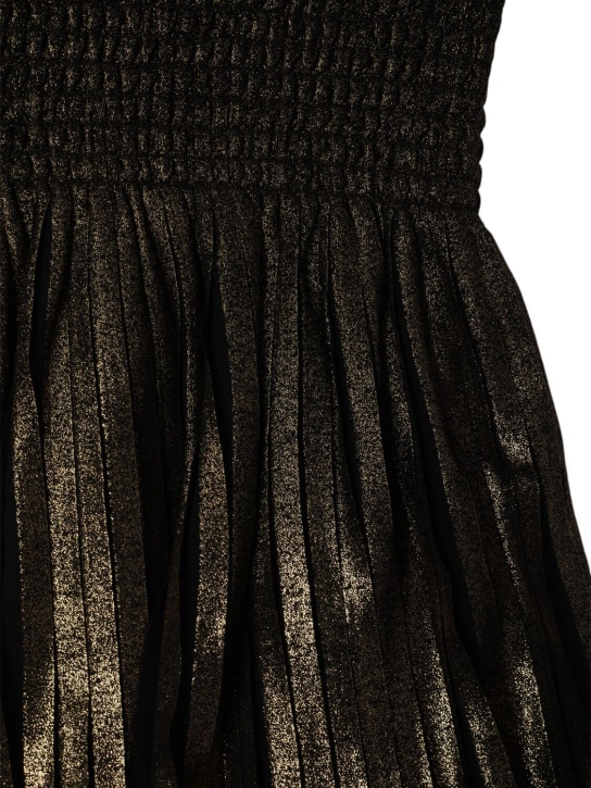 Karl Lagerfeld: Printed ruffled poly dress - Black - kids-girls_1 | Luisa Via Roma