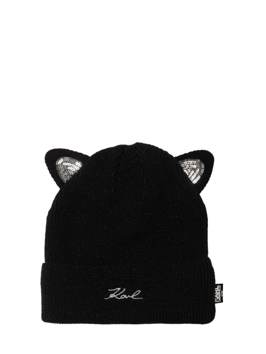 Karl Lagerfeld: コットンブレンドキャップ - kids-girls_0 | Luisa Via Roma