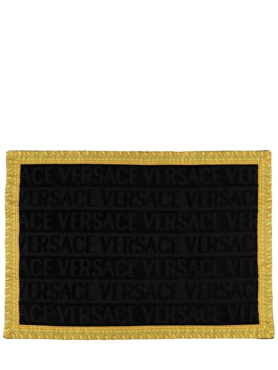Versace: Alfombra de baño Barocco - Negro - ecraft_0 | Luisa Via Roma