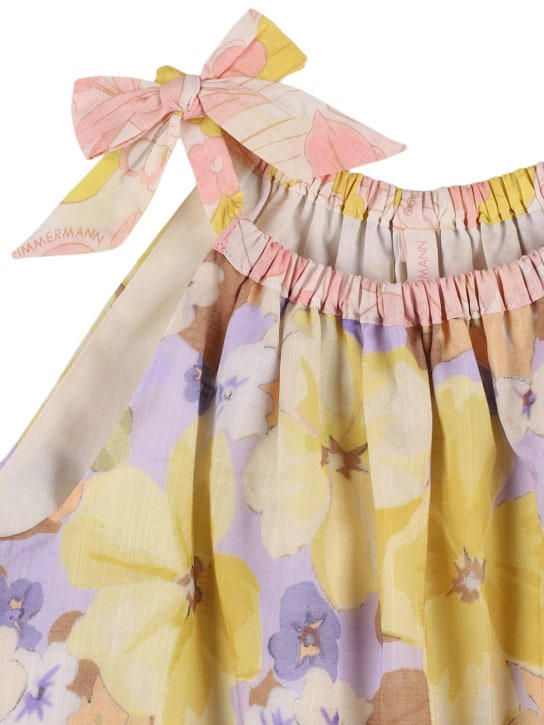 Zimmermann: Robe en mousseline de coton imprimé - Multicolore - kids-girls_1 | Luisa Via Roma