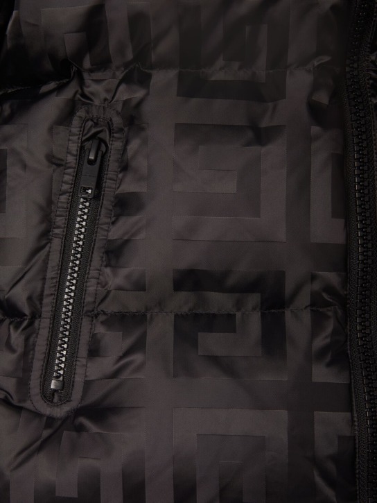 Givenchy: Printed puffer jacket - Black - kids-girls_1 | Luisa Via Roma